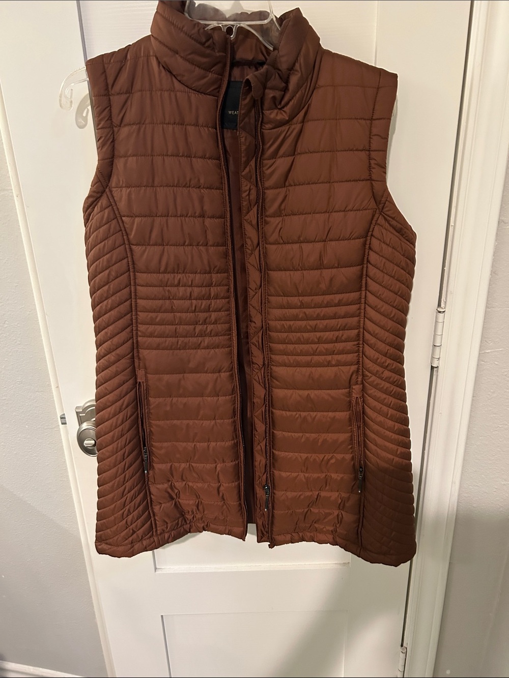 Weatherproof Quilted Puffer Vest in Chestnut Brown
